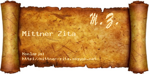 Mittner Zita névjegykártya